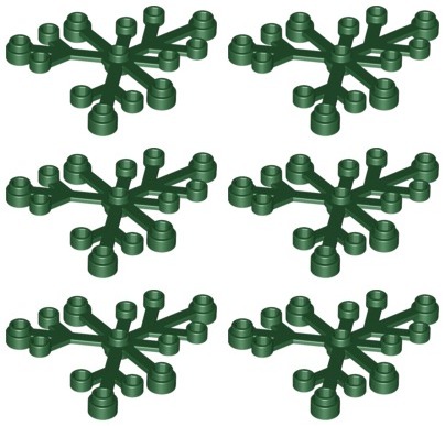 LEGO PLANT 2417 LIST tmavozelená NOVINKA (6g) 6 ks.