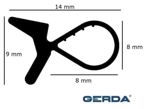 LISOVANÉ TESNENIE NA DVERE GERDA RYBA HNEDÁ 1 meter