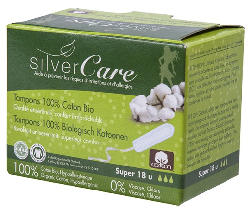 Silver Care organické tampóny Super bez APL 18 ks