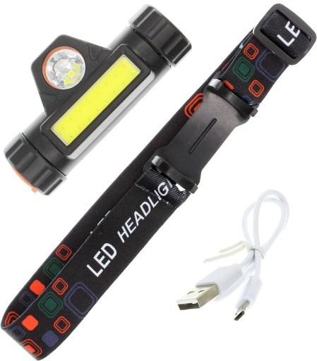 Čelovka s 2 T6 CREE a COB LED zdrojmi