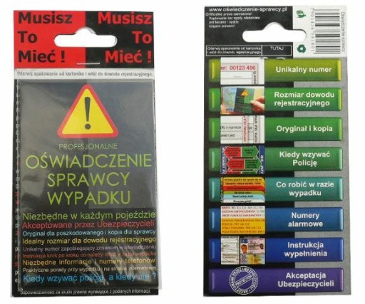 AUTOKOPÍROVACIE VYHLÁSENIE vinníka kolízie