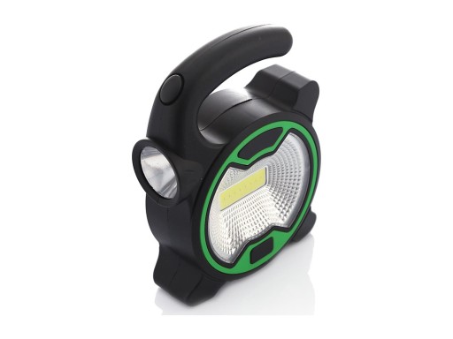 Výkonná LED COB lampa do dielne s držiakom halogénovej batérie