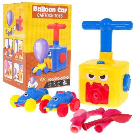 sada: 2 autíčka na balónový pohon + 4 balóny XXL BALLOON LAUNCHER