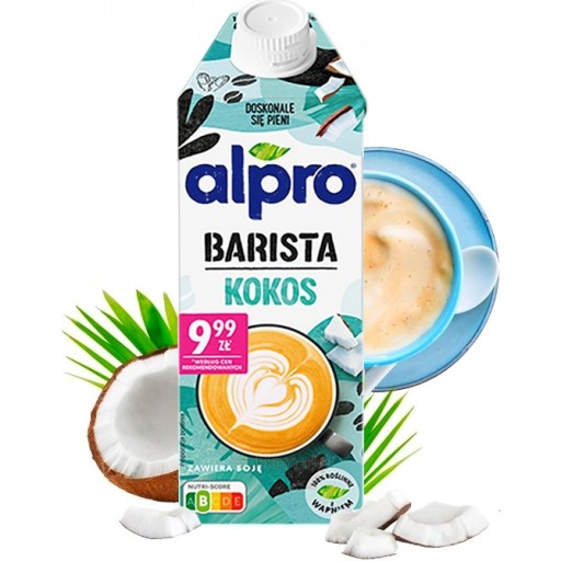 ALPRO BARISTA KOKOSOVÝ rastlinný nápoj do kávy Bezlaktózový Bezlepkový 750ml