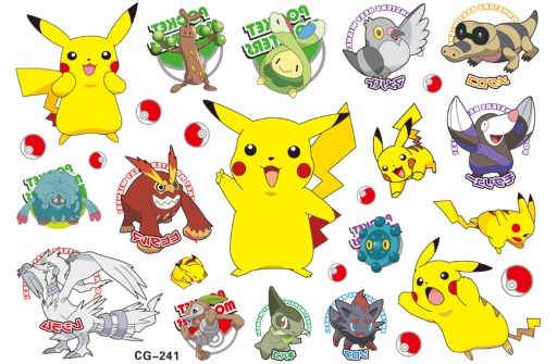 Umývateľné tetovania POKEMON CG241 pre deti