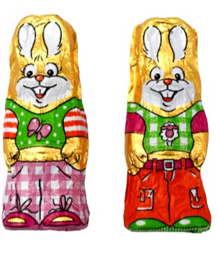 Riegelein Figúrka z mliečnej čokolády Králik Zajac Veľká noc 8 ks PRÁZDNINY