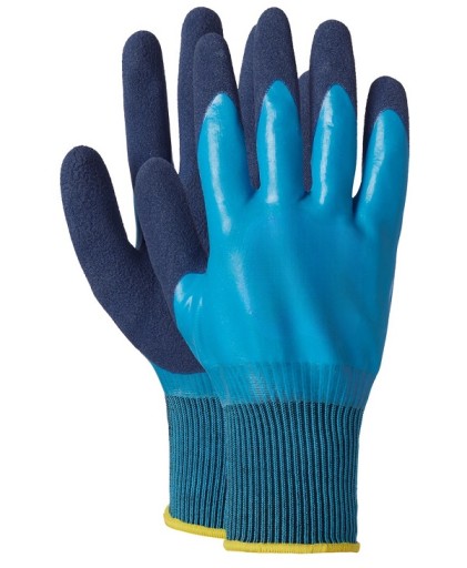 Odolné ochranné rukavice Latex/Polyester Vodotesné EN ISO 21420 9