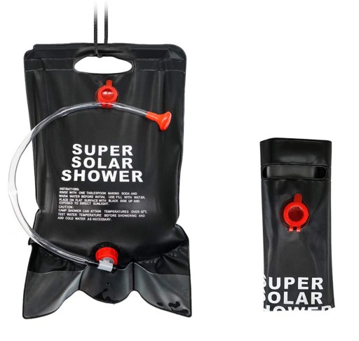 SOLÁRNA TURISTICKÁ SPRCHA PRE KEMPING PRENOSNÝ CAMPING SURVIVAL 20L AG242