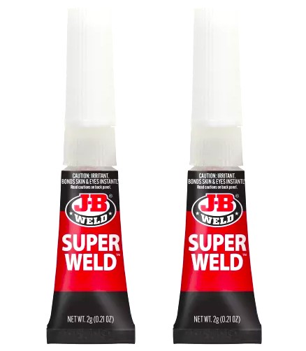 JB Weld SuperWeld Okamžité lepidlo Bezfarebné mini trubičky 2 x 2g