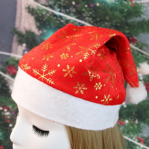 VIANOČNÁ ČIAPKA SANTA CLAUS ČERVENÉ GLITTROVÉ EKO VIANOCE