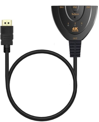 Splitter Switch HDMI 3x1 3 porty 4K Splitter