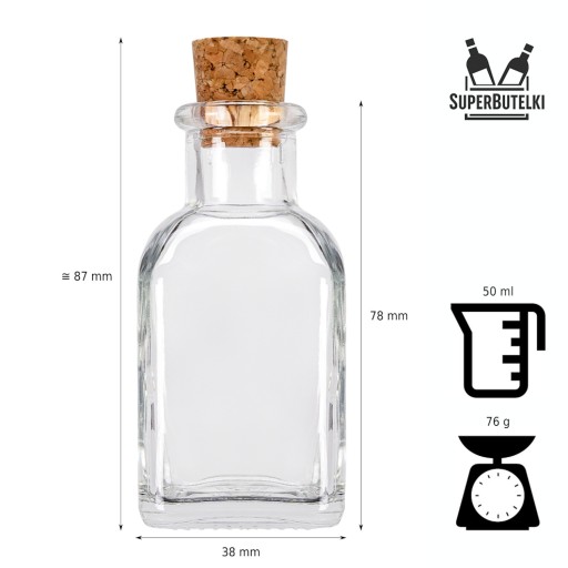 QUADRA fľaša 50 ml na OLIVOVÉ TINKTÚRY ŠŤAVA Z VODKY