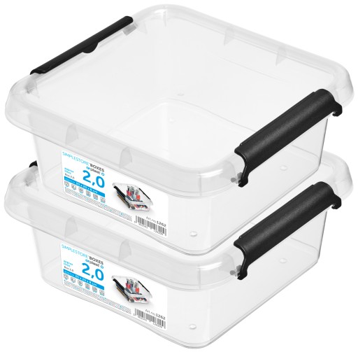 Nádoba, organizér, plast, kryt, 2l