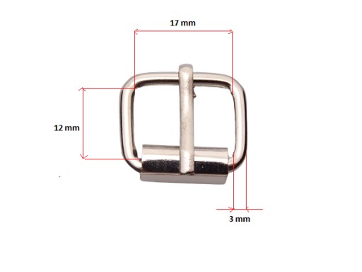 Sedlárska pracka 17 / 12 / 3 mm strieborná, 1 kus