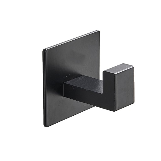 Háčik na stenu do kúpeľne háčik čierny samolepiaci na uteráky 5 x 5 cm