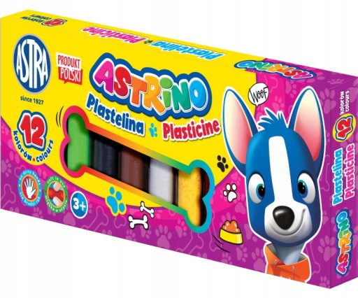 Astra školská plastelína pre deti, 12 farieb Astrino