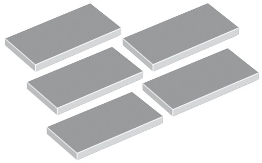 LEGO tanier 2x4 Biela/Biela (87079/4560178) x5