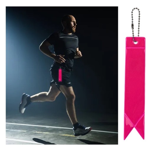 REFLEXNÝ PRÍvesok FLUO STRAP GADGET KRÚŽOK NA KĽÚČENKU NA BATOH REFLEXNÝ