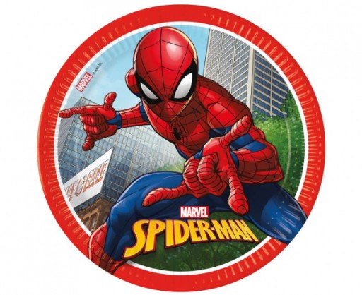 Papierové taniere Spiderman 23 cm 8 ks.