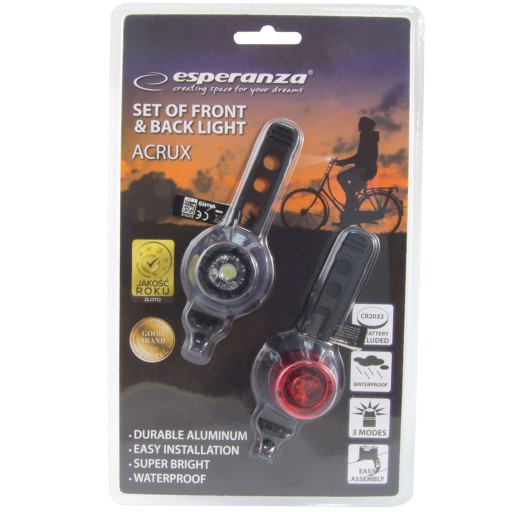 SET 2 x LED svetlo na bicykel PREDNÉ + ZADNÉ Set