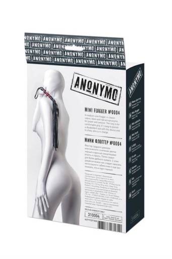 Malý bič vyrobený z ekokože - Anonymo Mini Flogger č. 0004