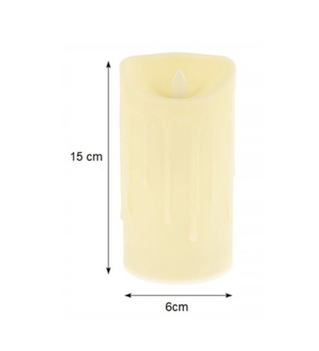 POHYBLIVÁ SVIEČKA LED VLOŽKA 15cm ECRU