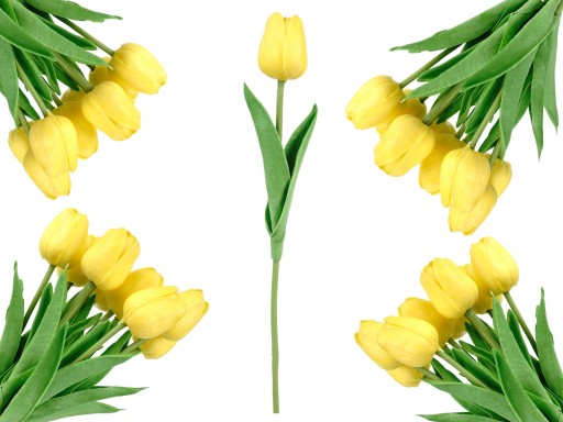 SILIKÓNOVÝ TULIPÁN AKO ŽIVÝ UMELÝ GUMOVÝ KVET PRE ŽLTÉ UMENIE