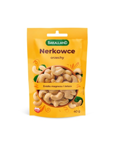Kešu orechy, celé kešu Bakalland 40g veľké orechy PREMIUM KVALITA