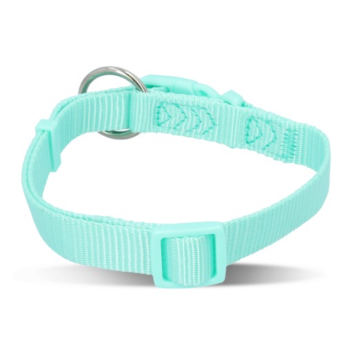 Prémiový obojok, pre psov, mint farba, L–XL: 40–65 cm/25 mm