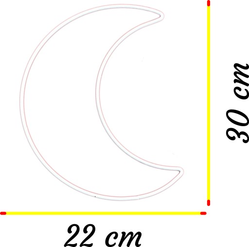 Kovový prsteň WHITE MOON na ozdobu, 30 cm
