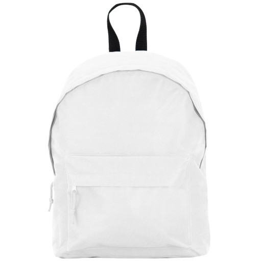Pohodlný, odolný, biely turistický školský batoh na zips