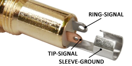 JACK zásuvka 2,5mm 3P TRS stereo HQ CHROME-GOLD VITALCO