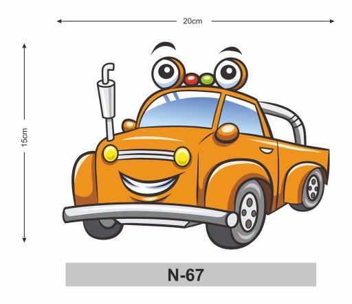 Detská samolepka na stenu auto 20x15cm