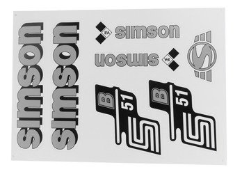 NÁLEPKY NÁLEPKY SIMSON S51 B51 SILVER SET