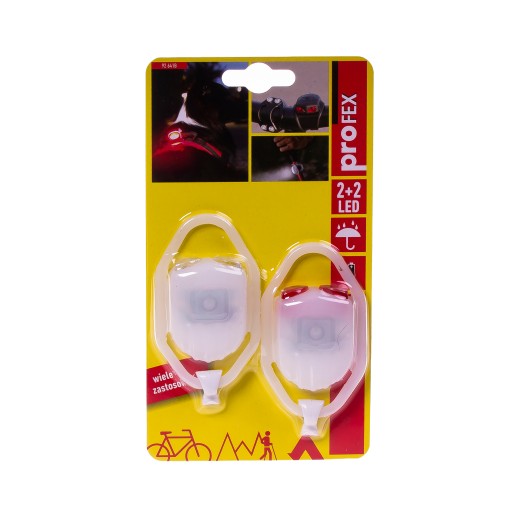 LAMPA NA BICYKEL, SILIKÓNOVÉ LED ŽABKY, 2 KS, BIELA