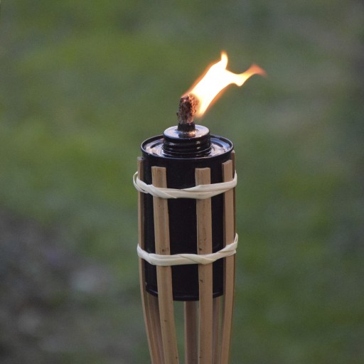 Bambusová záhradná baterka, komáre, mole, jazda na saniach, 90 cm