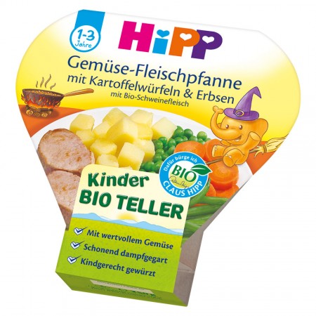 Hipp Bio Zelenina Zemiaky Hrach Rezne 12m 250g