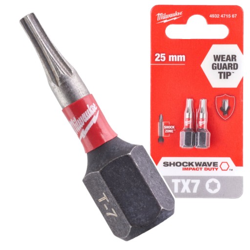 MILWAUKEE SHOCKWAVE BIT TX7 25mm 2ks.