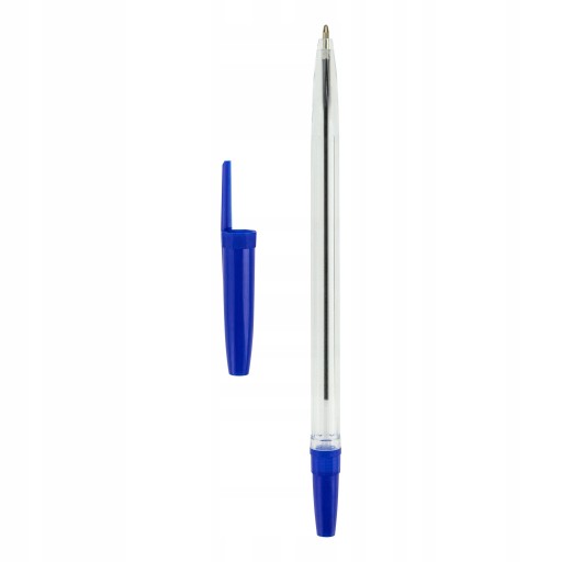 BALLPOINT perá modré 10 kusov 1mm do školských kancelárií sada s uzáverom