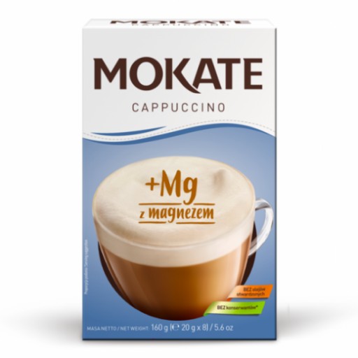 1x 160g MOKATE Cappuccino s horčíkom (8x20g)
