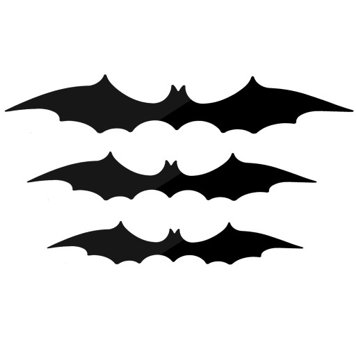 Halloweenska dekorácia netopier Sada čiernej fólie x 3 ozdoby Dekorácie