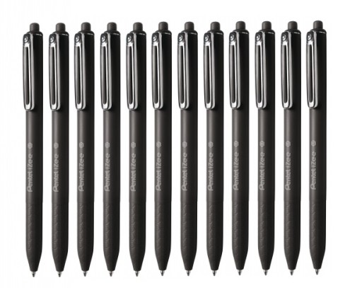 Výsuvné guľôčkové pero PENTEL iZee BX467, ČIERNA