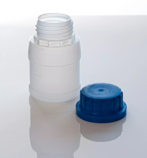 HDPE plastová fľaša 100 ml mlieko + široký uzáver x 2 ks.
