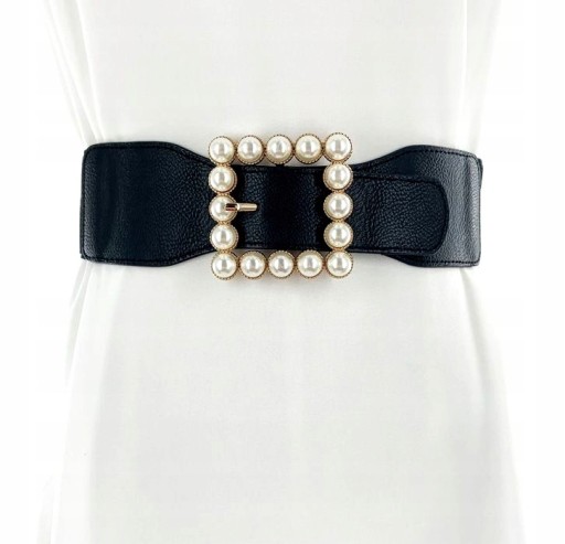 Dámsky elastický gumový pás široký perleťový korzet