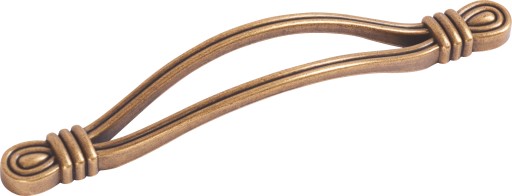 Retro nábytková úchytka starozlatá patinovaná mosadz 128 mm - UR016 AMIX