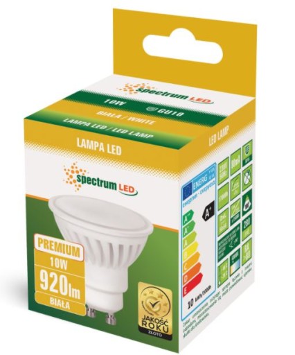 GU10 keramická LED žiarovka 10W 4000K neutrálna biela SPECTRUM LED
