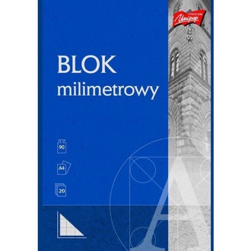 A4 milimetrový blok 20 listov UNIPAP
