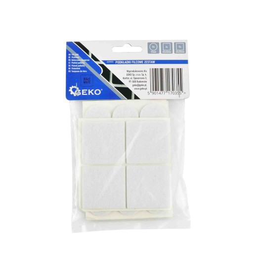Sada filcových PADS, biela, kruh, štvorce G29815