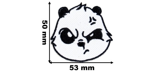 Nažehľovacia nášivka Panda nahnevaná, naštvaná, naštvaná