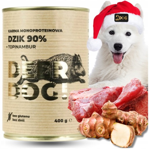 Deer Dog DIVIAC S topinamburom mokré krmivo pre psov, 400 G plechovka, 90% MÄSO